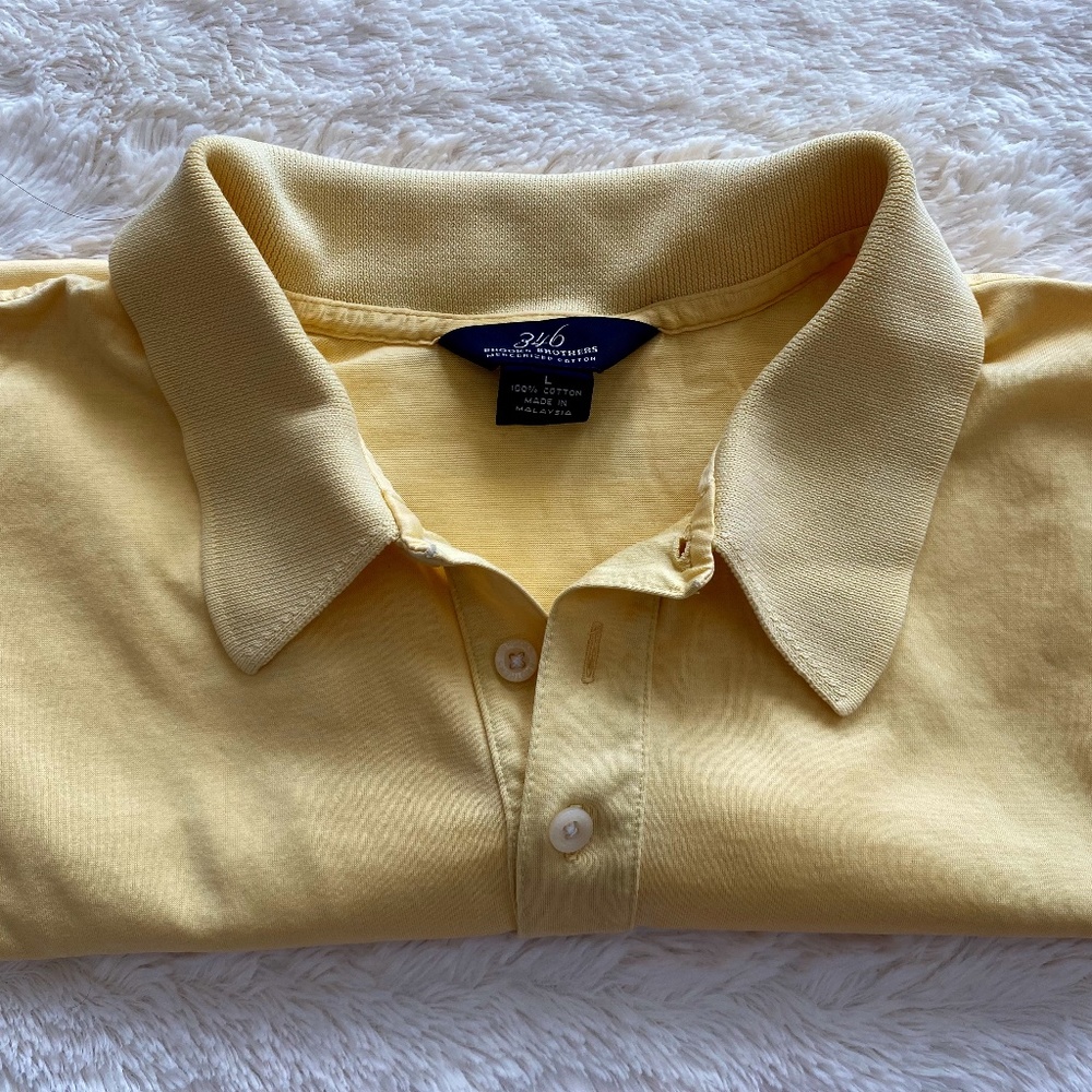 Men’s Brooks Brothers 346 Yellow Polo Shirt